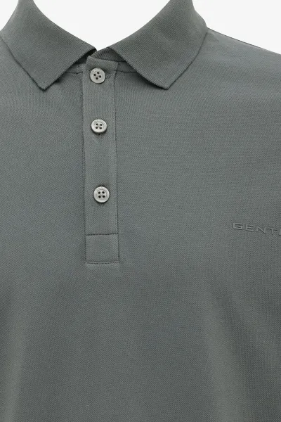 Polo met 3 knopen | Donkergrijs