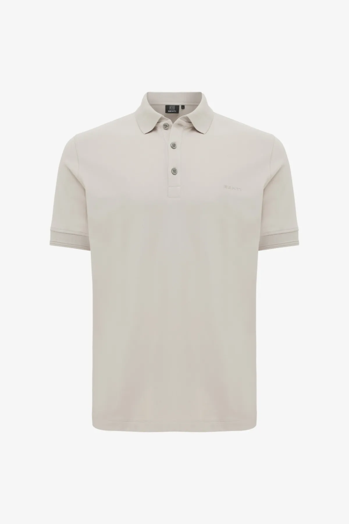 Polo met 3 knopen | Beige