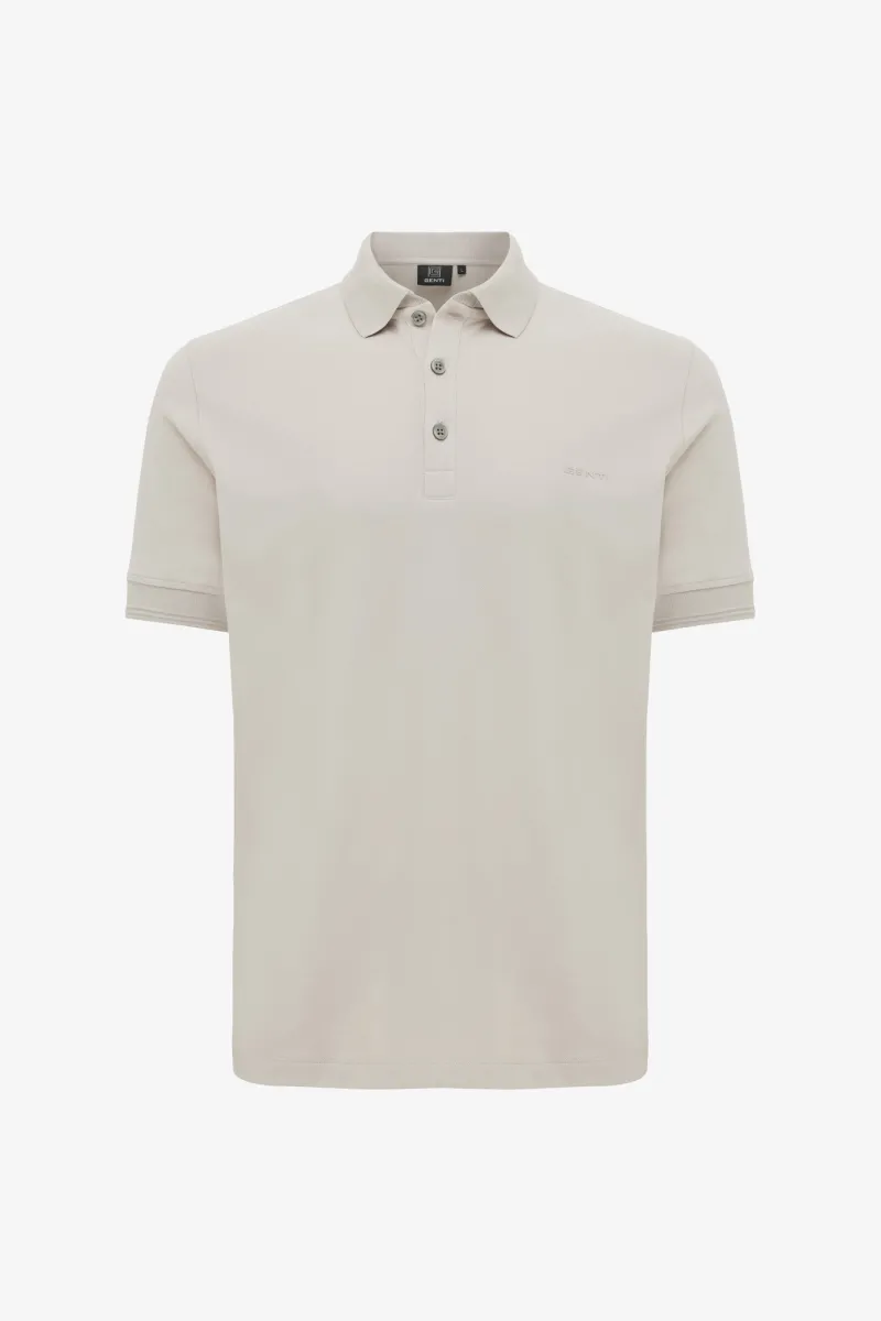 Polo met 3 knopen | Beige