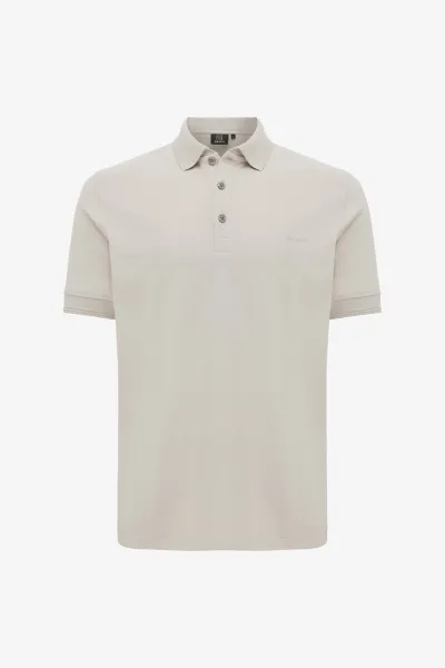 Polo met 3 knopen | Beige