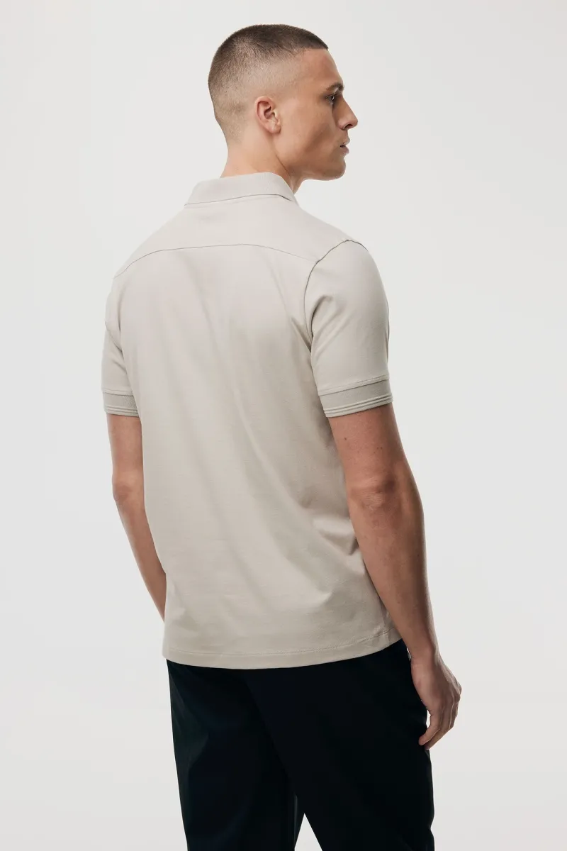 Polo met 3 knopen | Beige