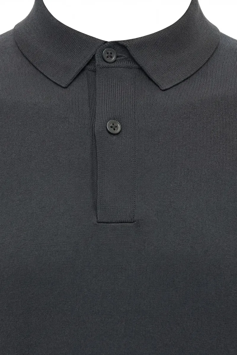 Gebreide Polo | Donkergrijs