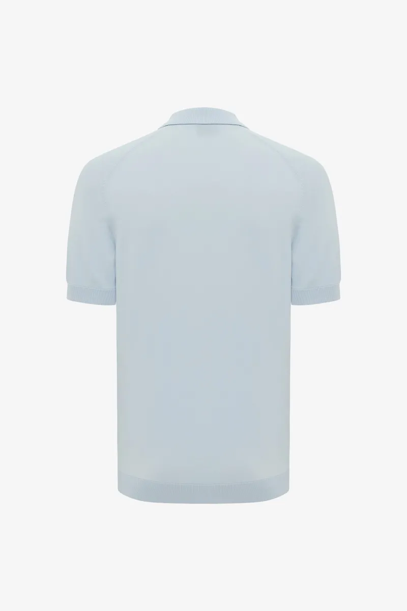 Polo zip | Lichtblauw