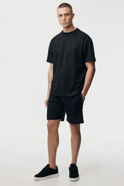 Relaxed fit T-shirt | Zwart