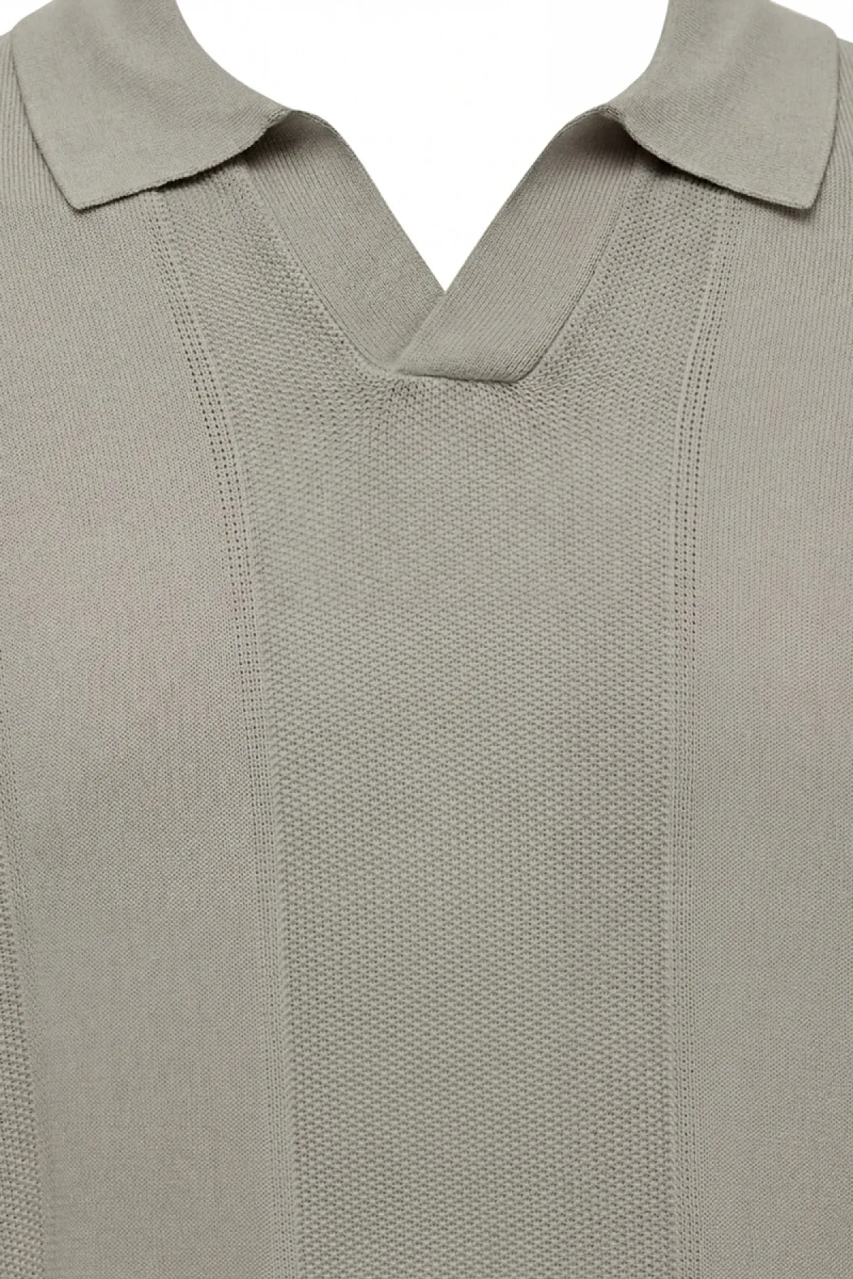 Gebreide Buttonless Polo | Bruin