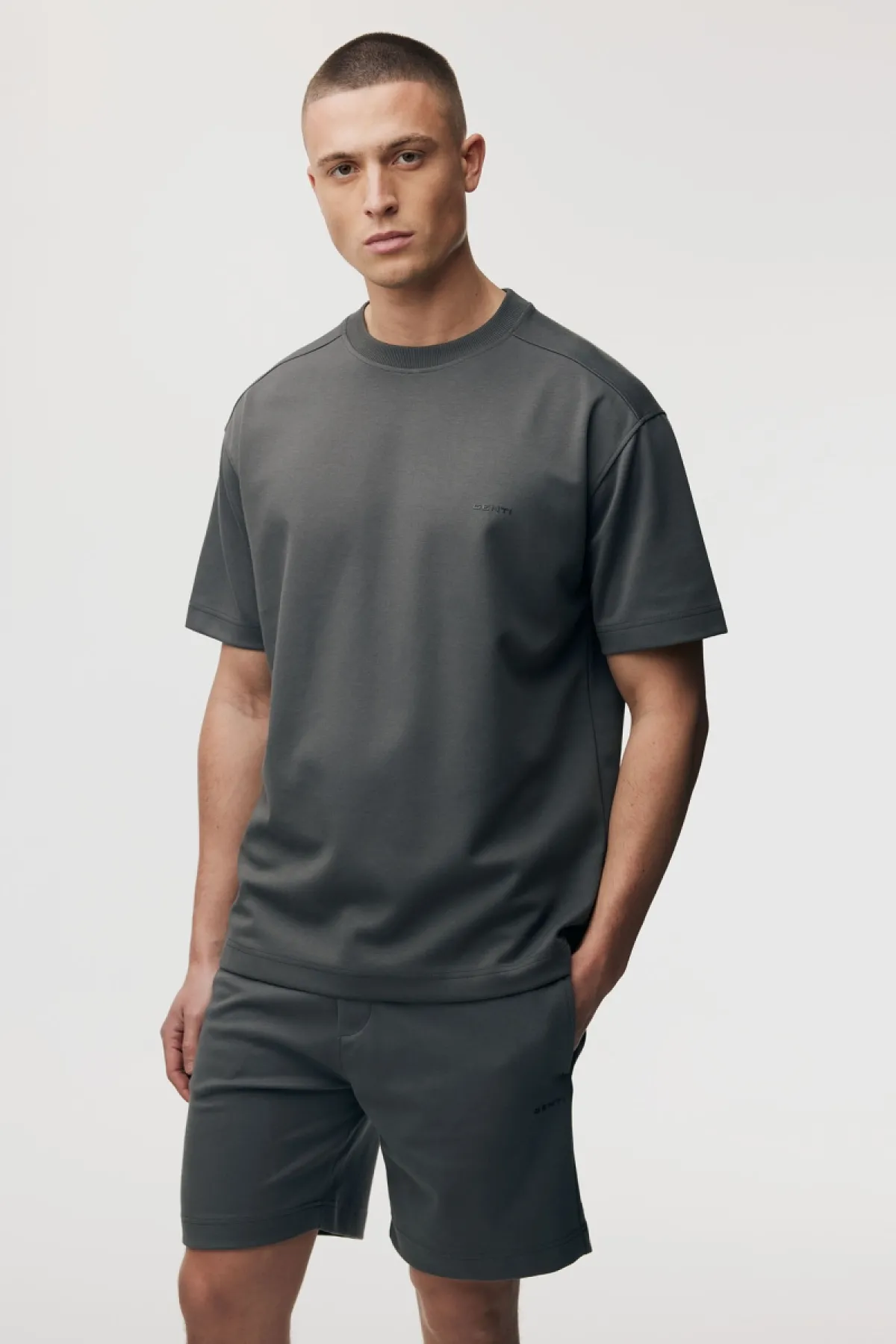 Relaxed fit T-shirt | Donkergrijs