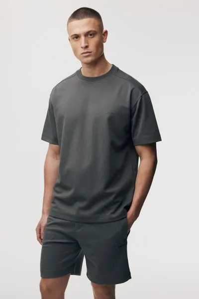 Relaxed fit T-shirt | Donkergrijs