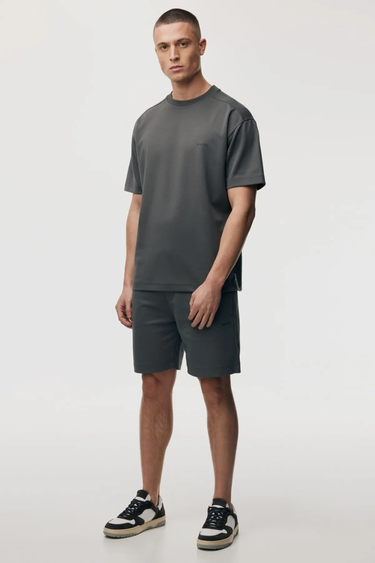 Relaxed fit T-shirt | Donkergrijs