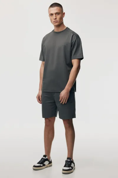 Relaxed fit T-shirt | Donkergrijs