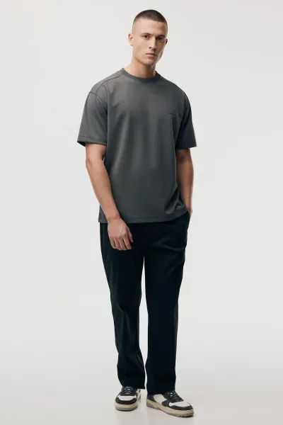 Relaxed fit T-shirt | Donkergrijs