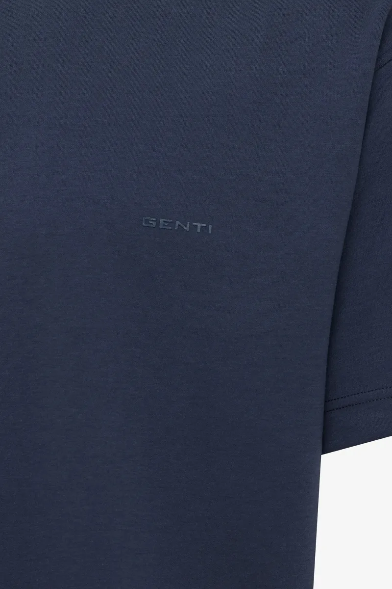 Relaxed fit T-shirt | Donkerblauw