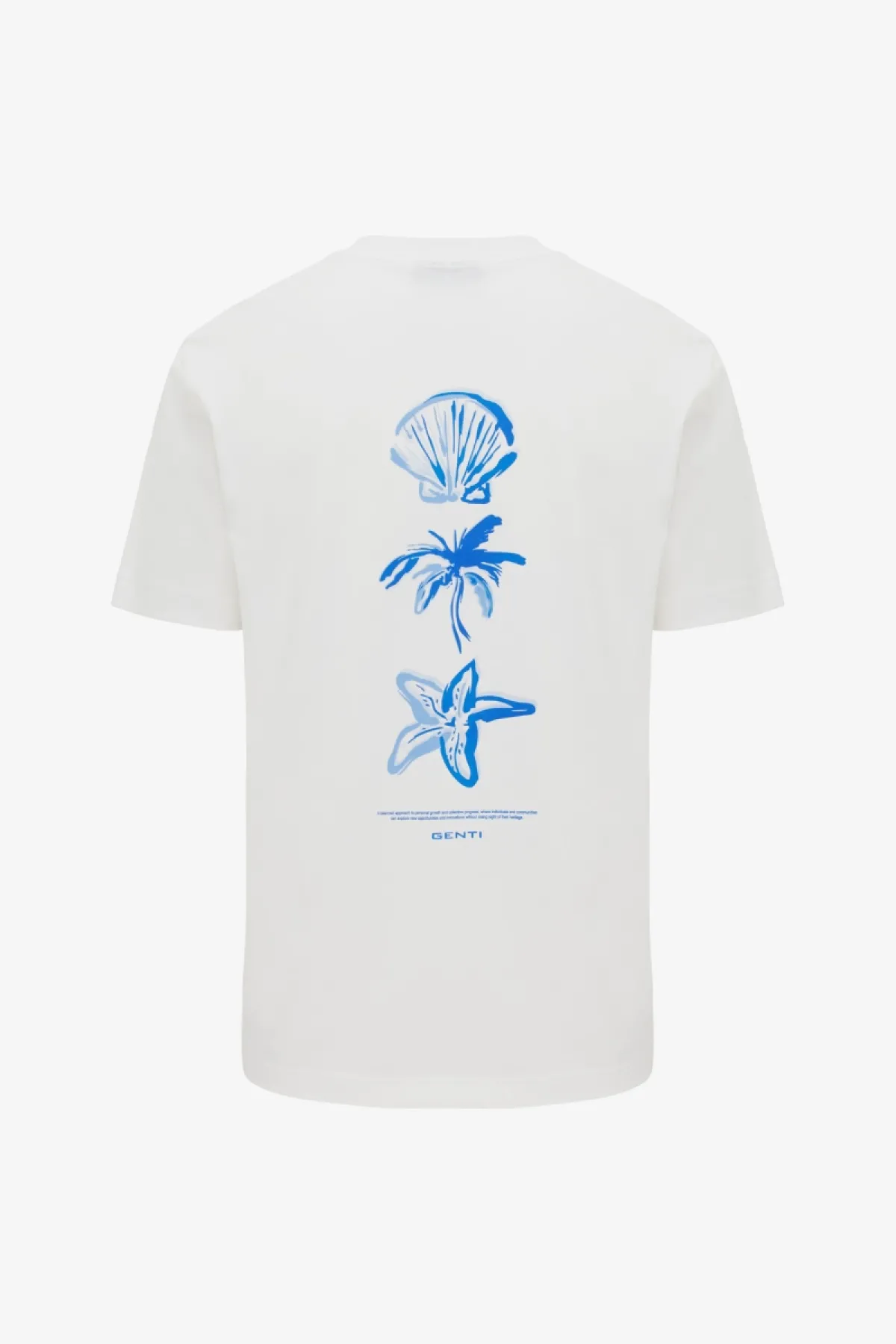 T-shirt met backprint | Wit