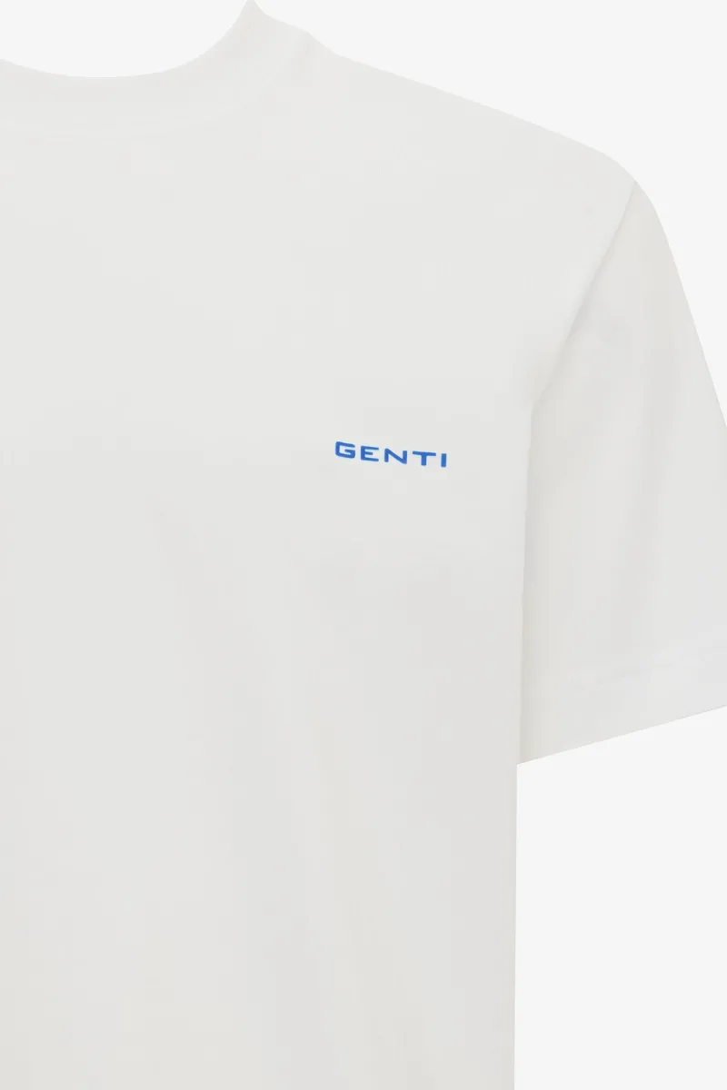 T-shirt met backprint | Wit