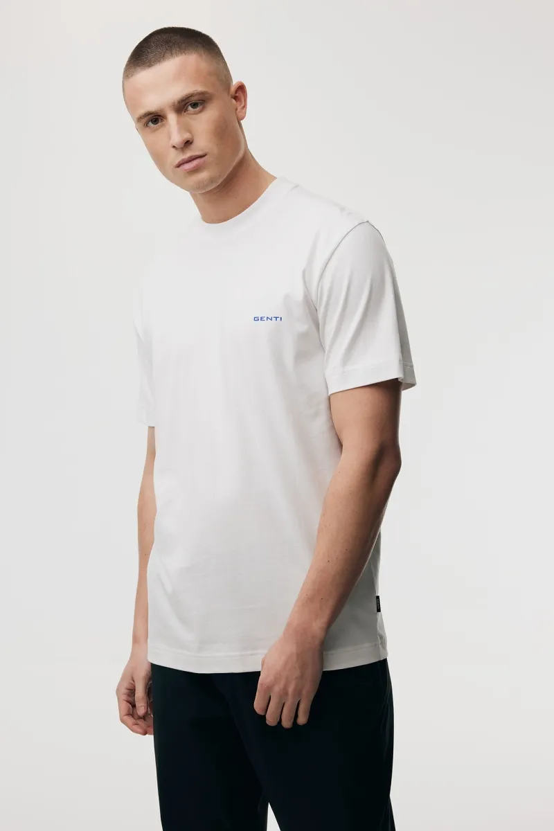 T-shirt met backprint | Wit