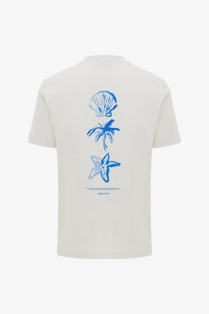 T-shirt met backprint | Off-white