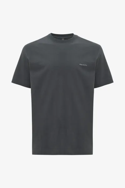 T-shirt met backprint | Grijs