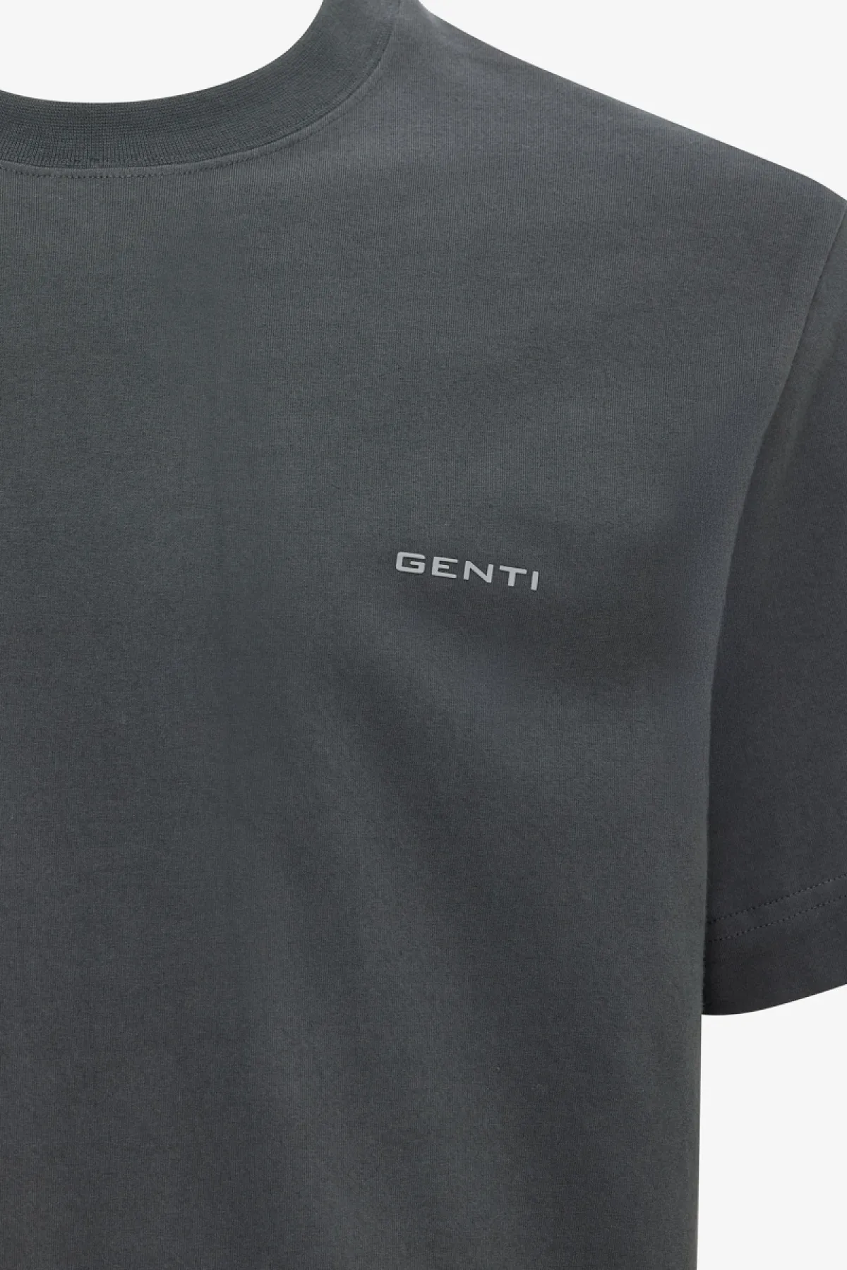 T-shirt met backprint | Grijs