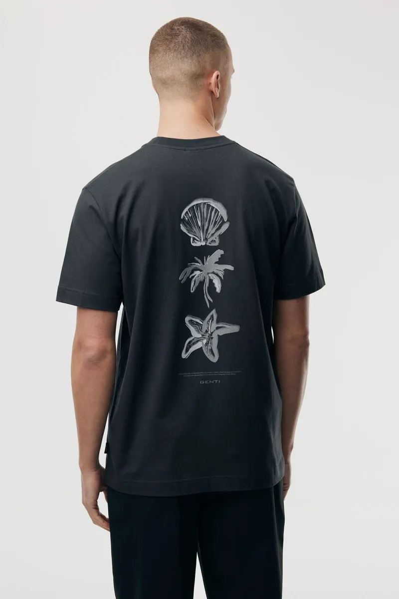 T-shirt met backprint | Grijs