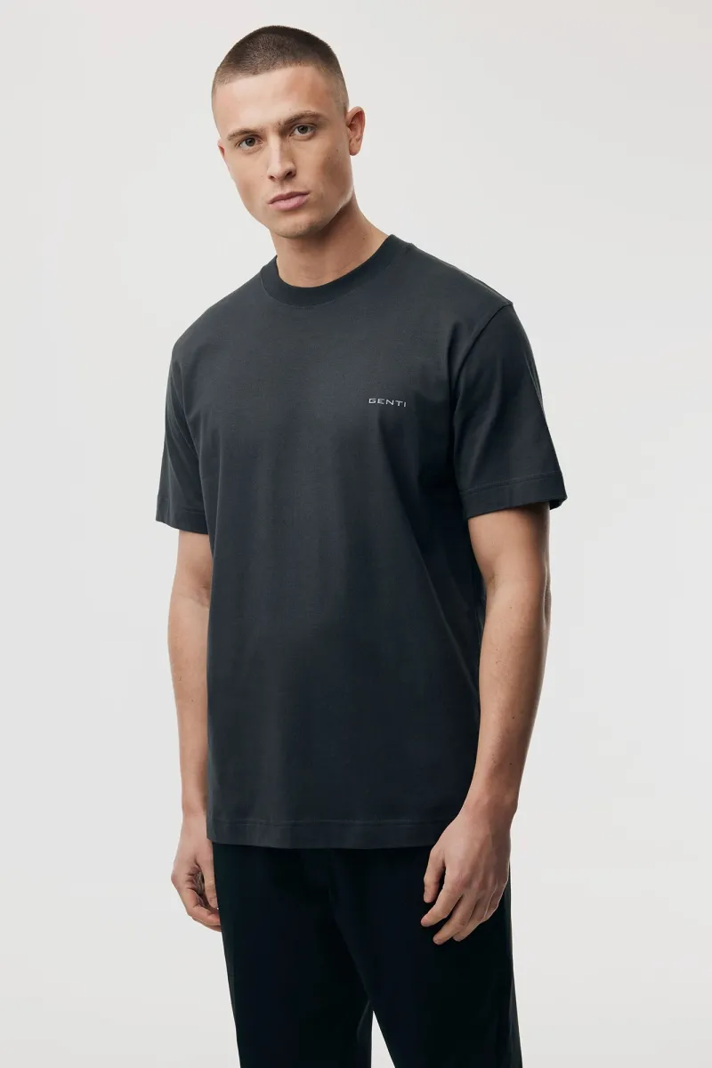 T-shirt met backprint | Grijs