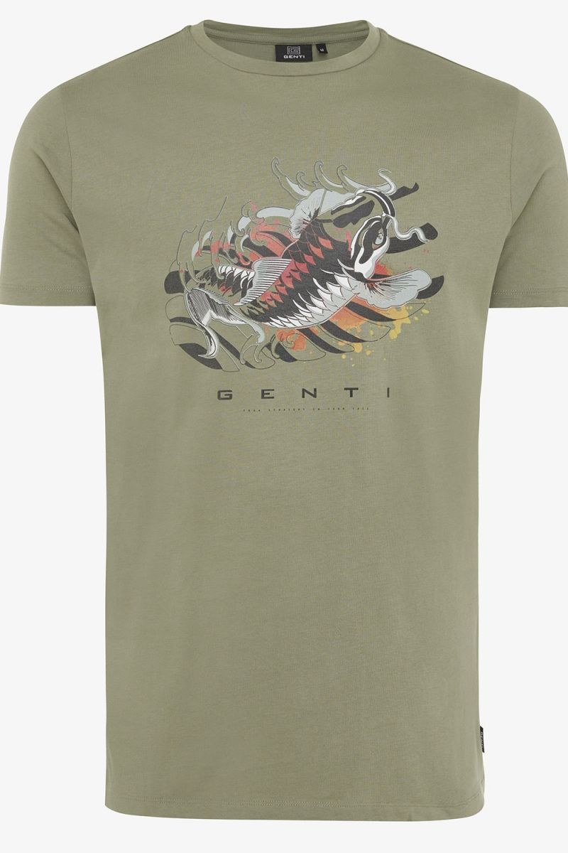 T-shirt print groen