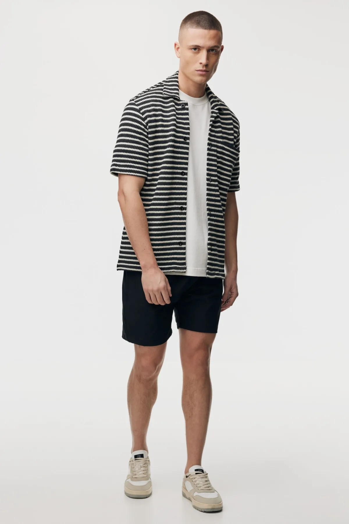 Sunset shirt | Donkerblauw gestreept