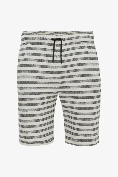 Gestreepte Korte Broek | Donkerblauw