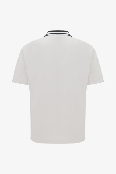 Monogram Print Polo | Off-white