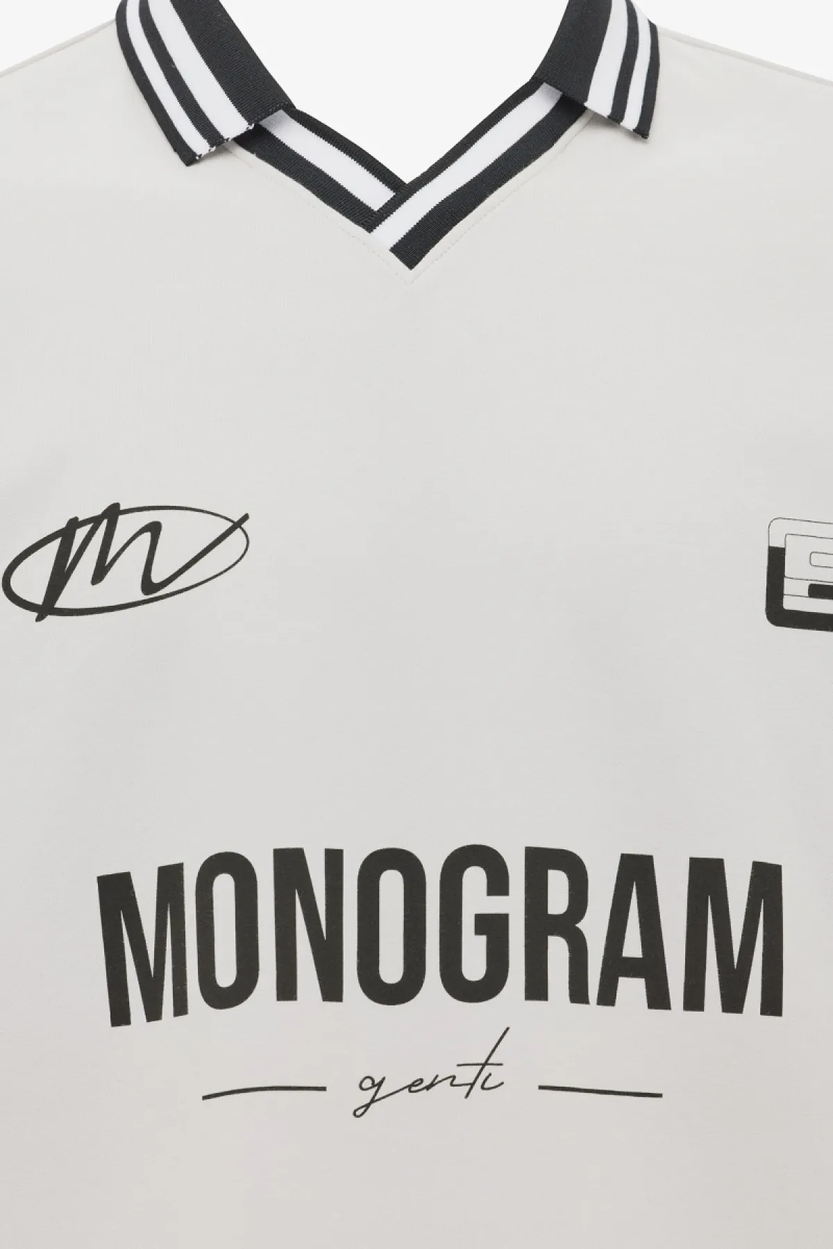 Monogram Print Polo | Off-white