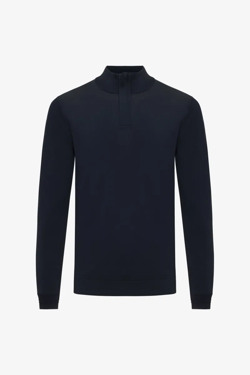 Half zip | Donkerblauw