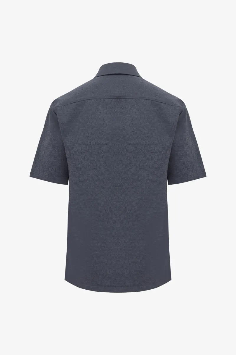 Monogram Sunset Overshirt | Donkergrijs