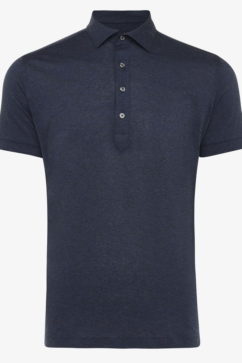 Overhemd korte mouw blauw