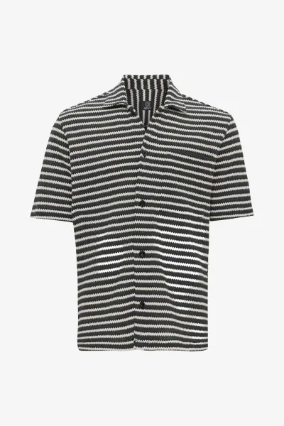 Sunset Shirt | Donkerblauw Gestreept