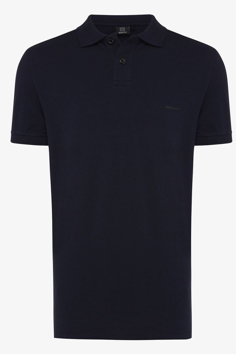 Polo pique blauw
