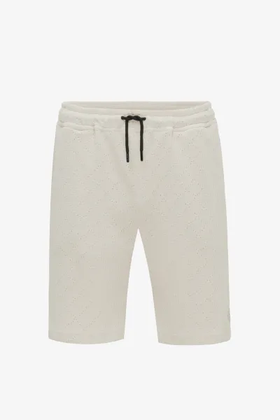 Monogram Shorts | Ecru