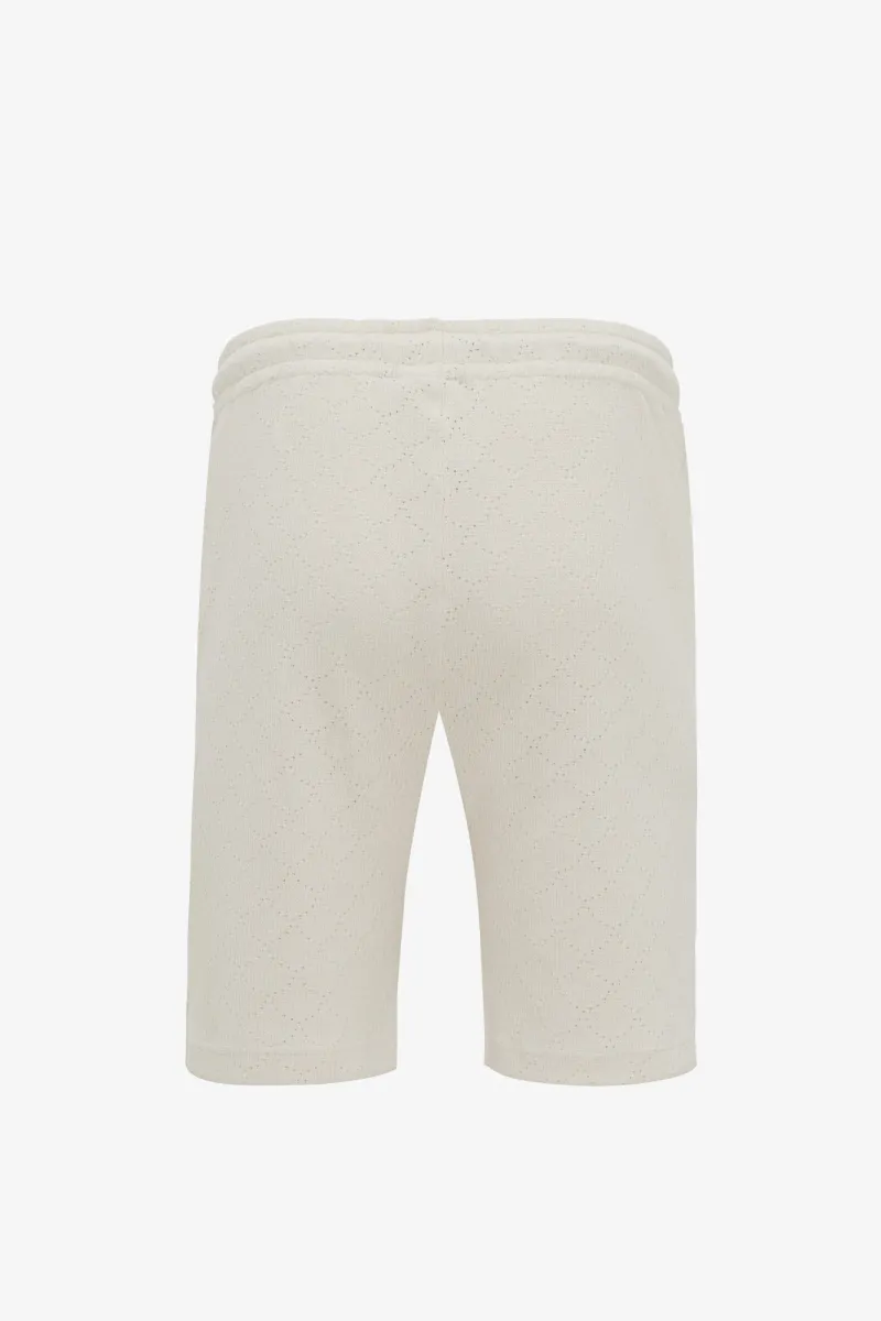 Monogram Shorts | Ecru