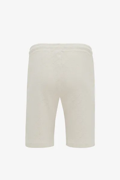 Monogram Shorts | Ecru