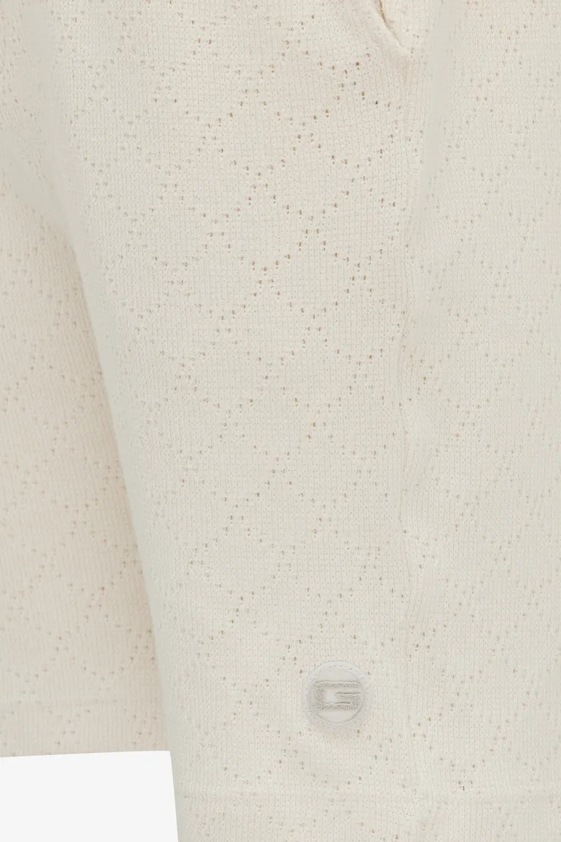 Monogram Shorts | Ecru