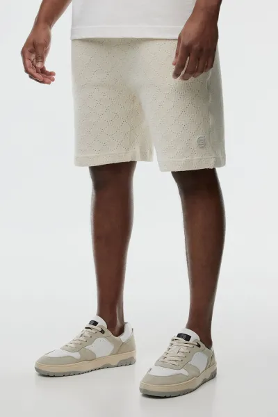 Monogram Shorts | Ecru