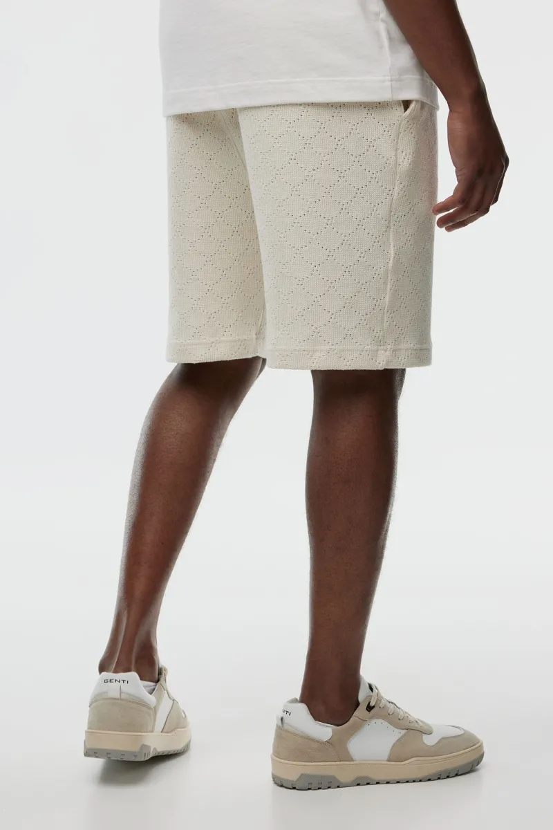 Monogram Shorts | Ecru