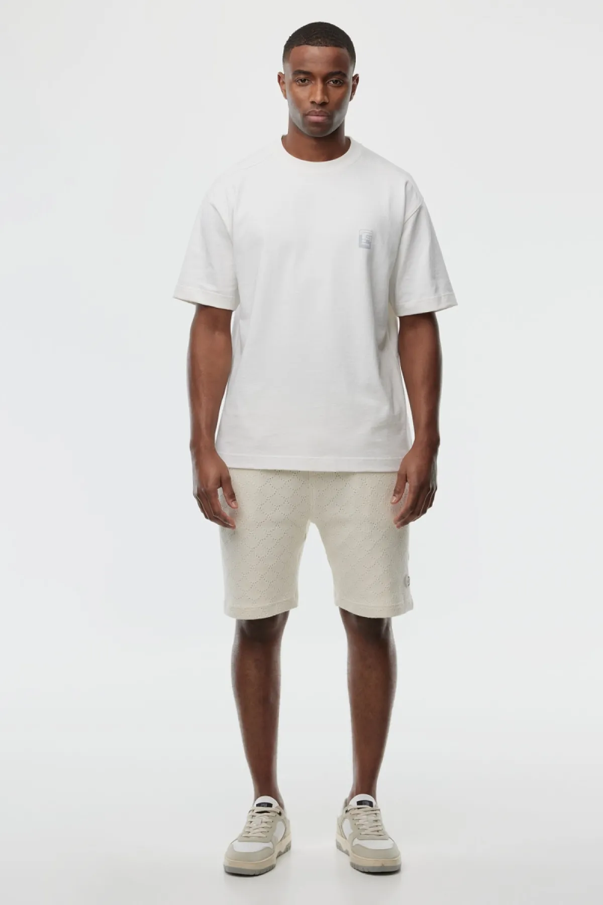 Monogram Shorts | Ecru