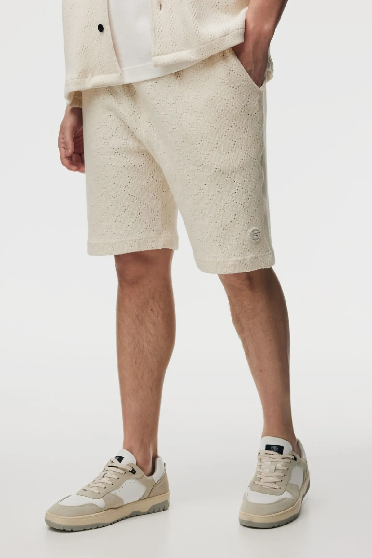 Monogram Shorts | Ecru