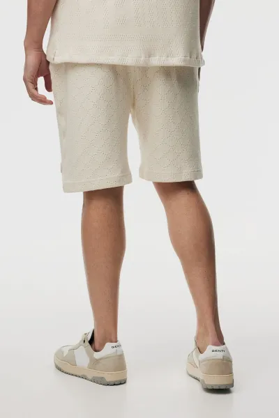 Monogram Shorts | Ecru