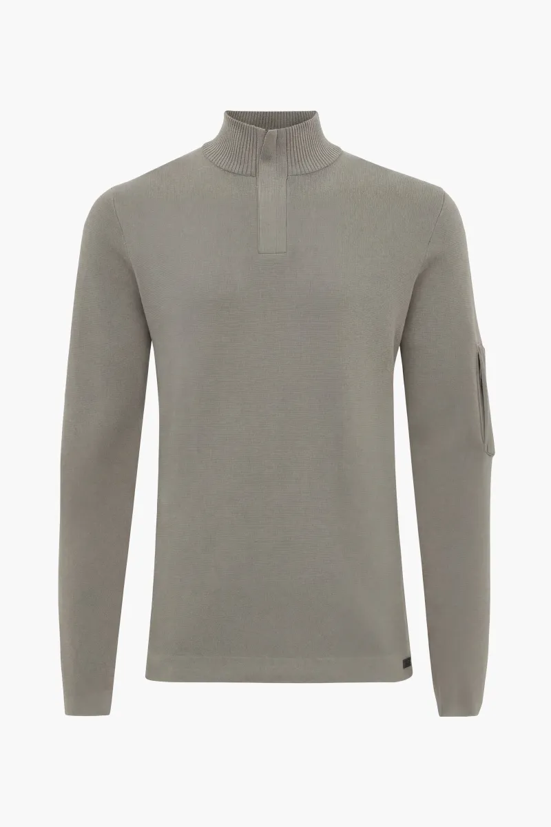Half Zip | Taupe