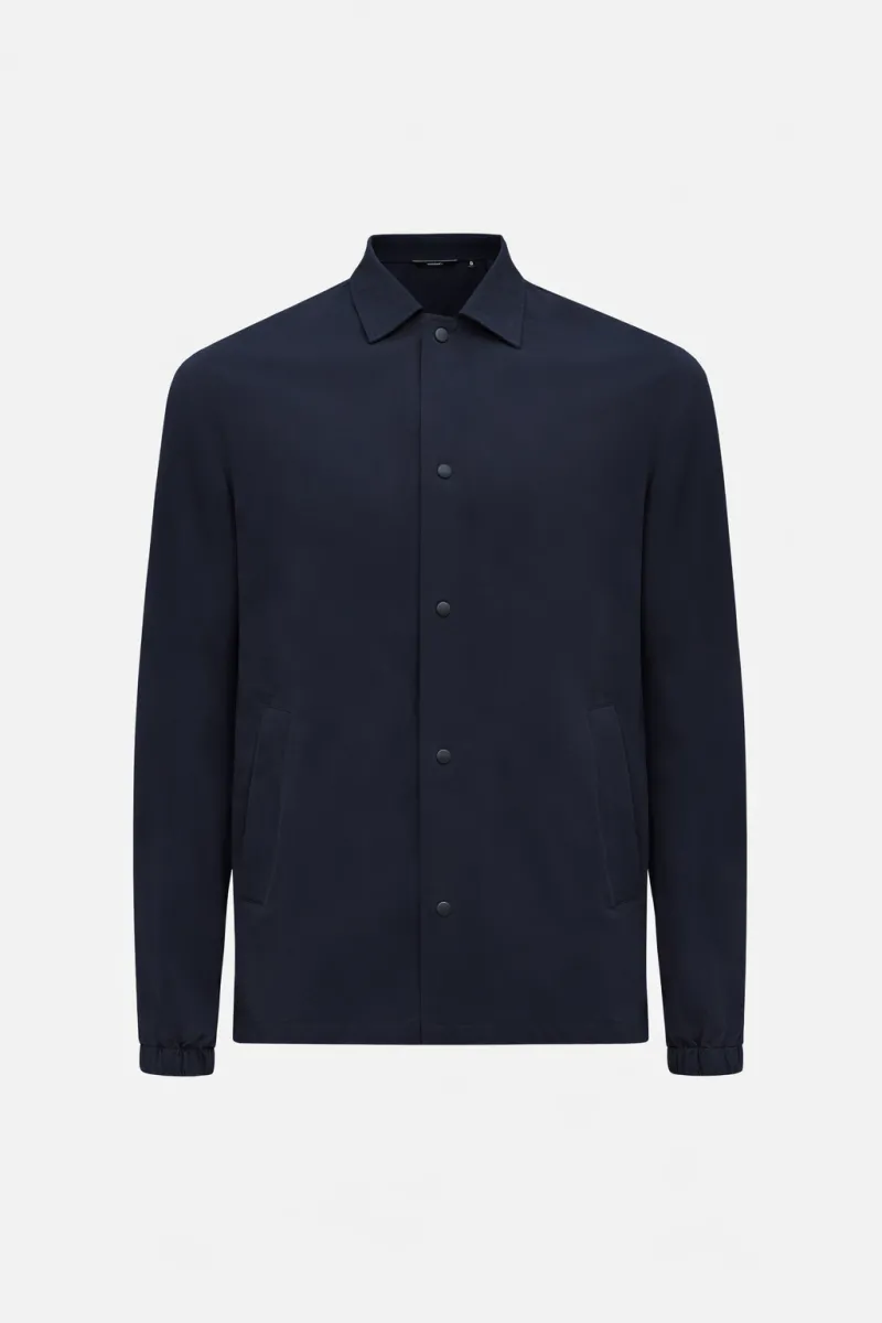 Monogram Overshirt | Donkerblauw