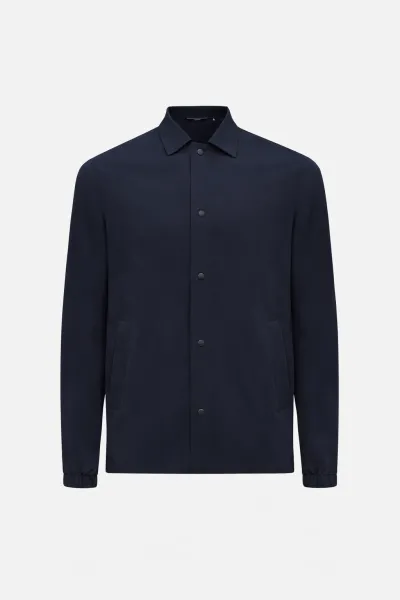 Monogram Overshirt | Donkerblauw