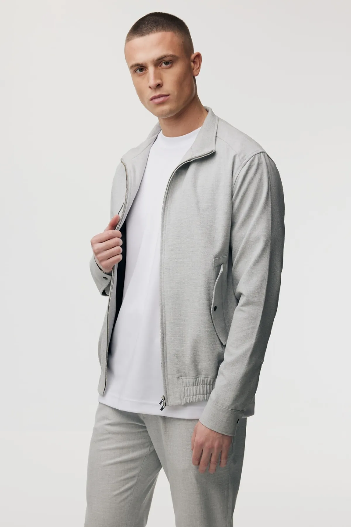 Bolton Zip Jacket | Lichtgrijs