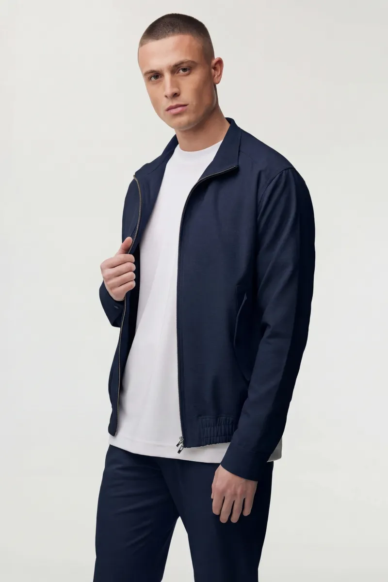 Bolton Zip Jacket | Donkerblauw