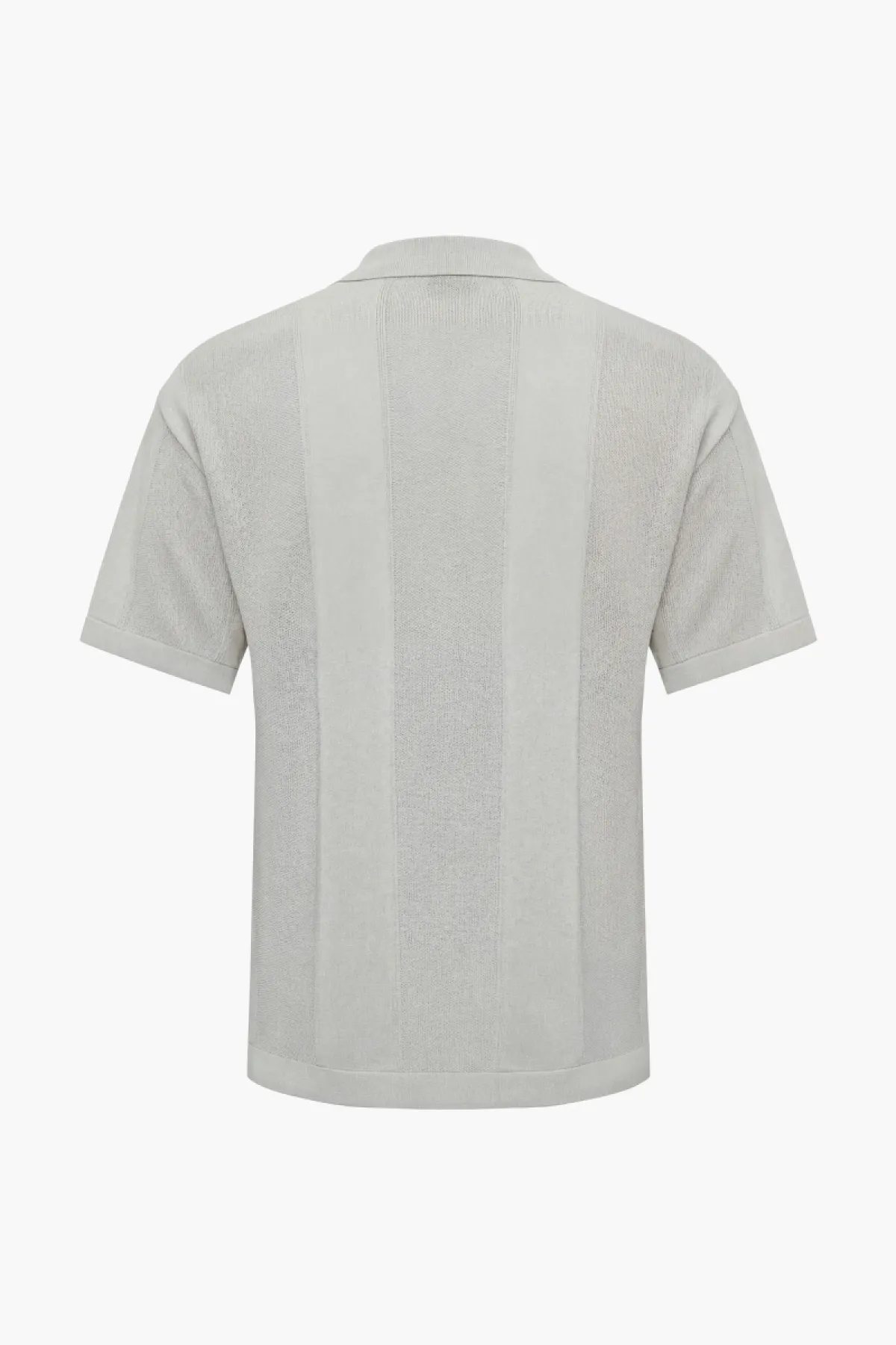 Gebreide Buttonless Polo | Lichtgroen