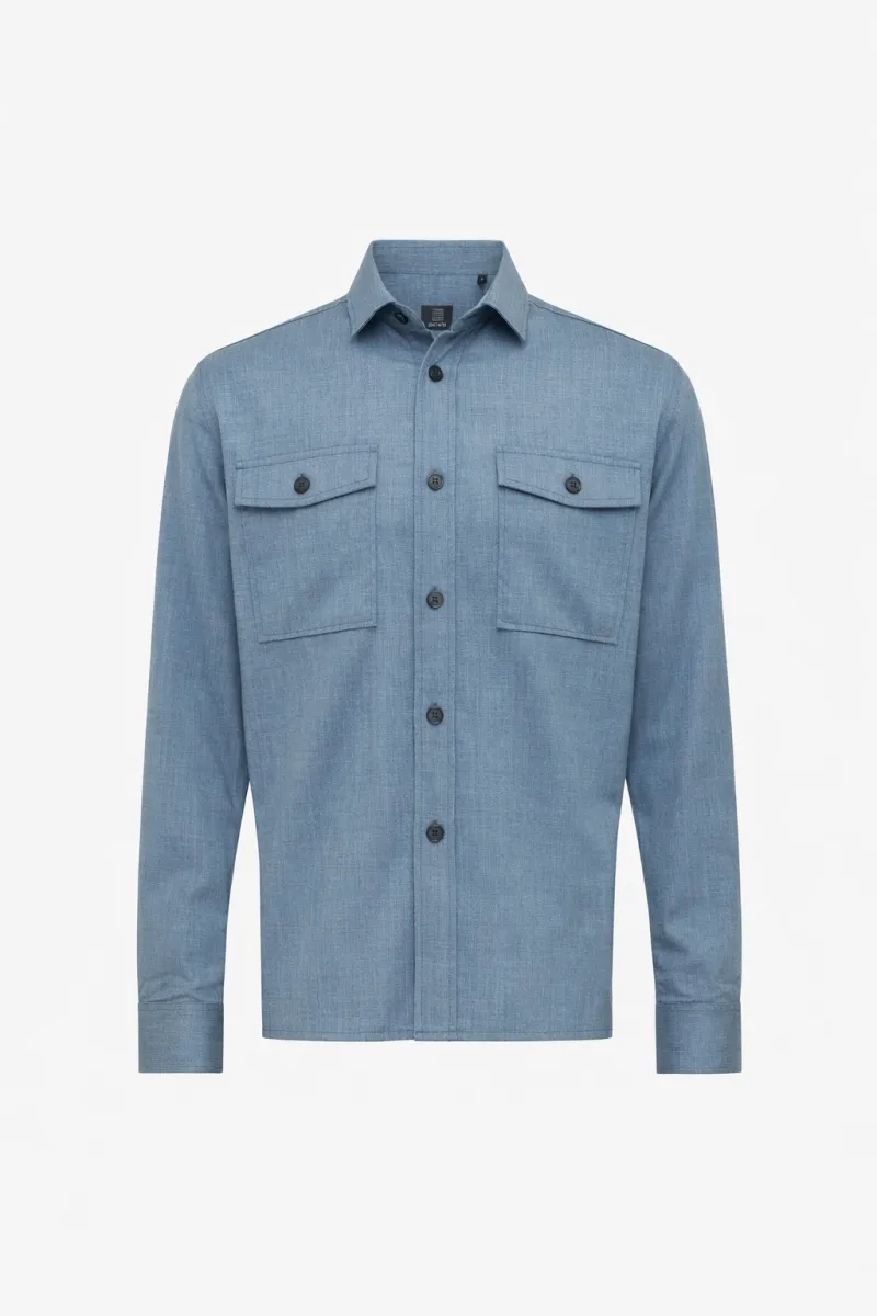 Relaxed Fit Overshirt | Blauw