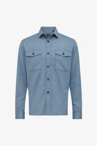 Relaxed Fit Overshirt | Blauw